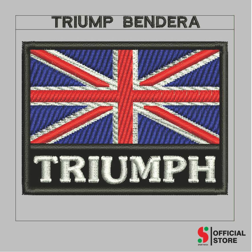SPORT-604 PATCH TRIUMPH MOTORCYCLE ENGLAND FLAG คอมพิวเตอร์ EMBROIDERY FLAG โลโก้/BAMBGE EMBLEM