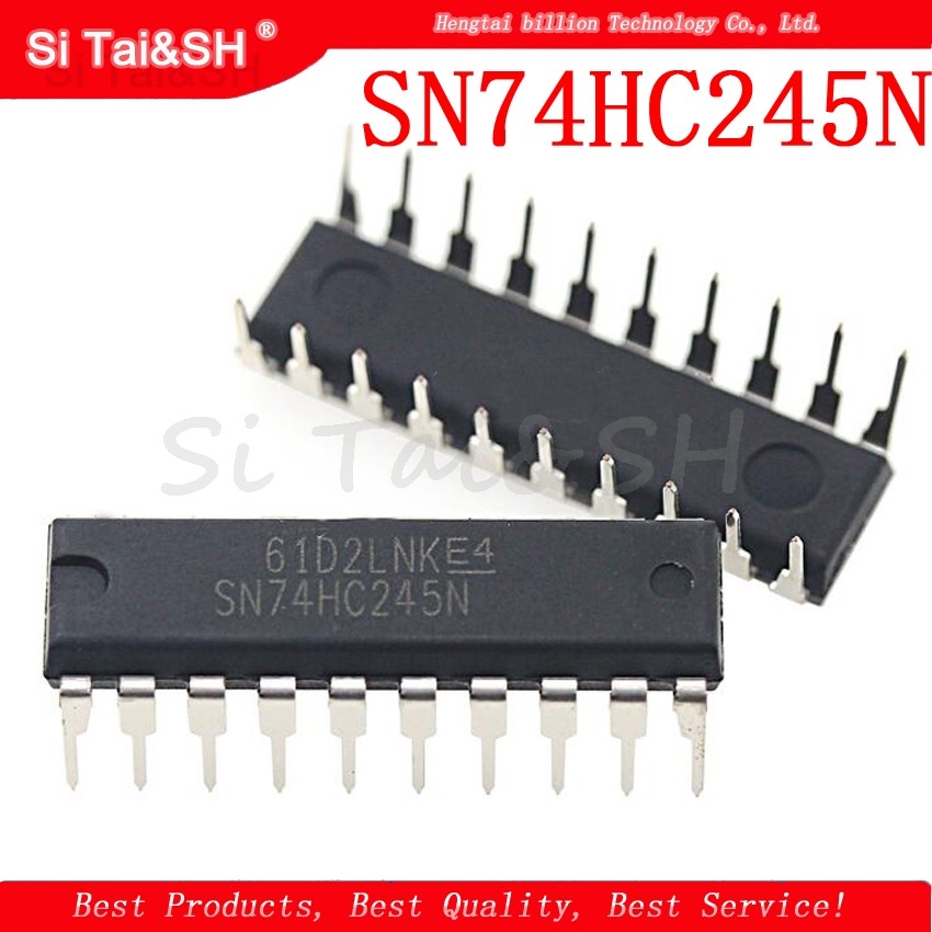10PCS SN74HC245N DIP20 SN74HC245 DIP 74HC245N DIP 20 74HC245 ใหม่และต้นฉบับ IC