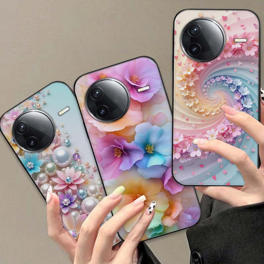 เคส Poco F7 / F7 Pro / F7 Ultra พิมพ์ลายดอกไม้น่ารัก ขอบนิ่มกันกระแทก