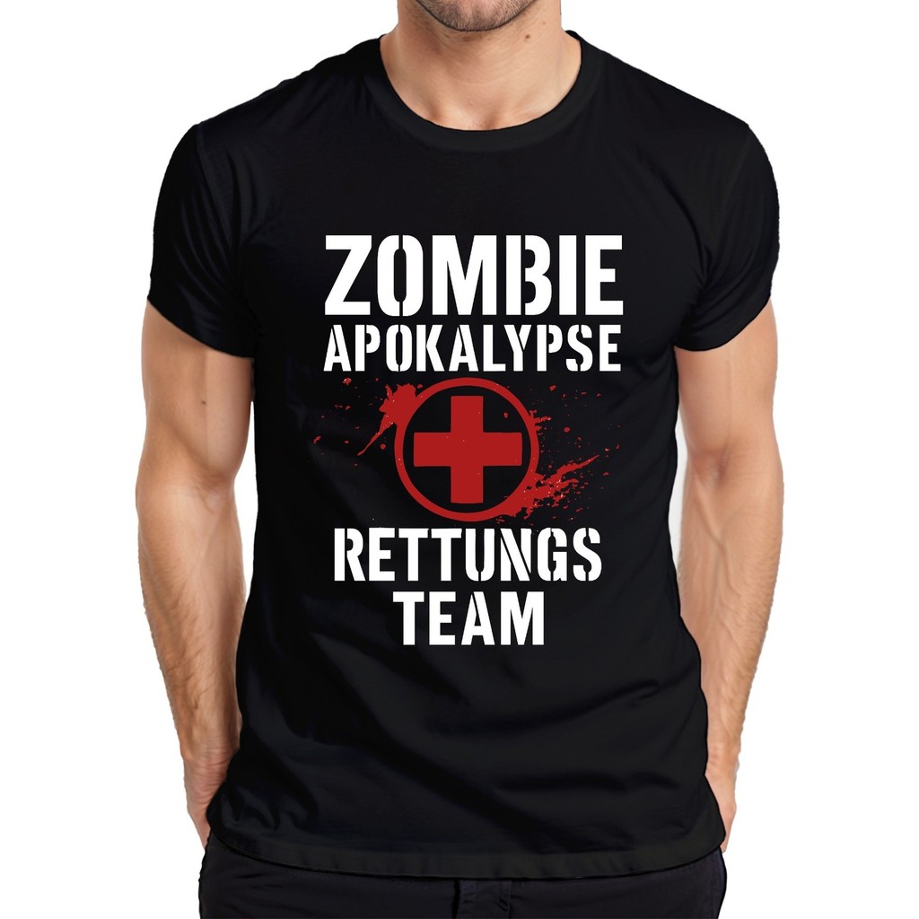 Zombie Apocalypse Rescue Team Survival Team Emergency Paramedic Mens T-Shirt