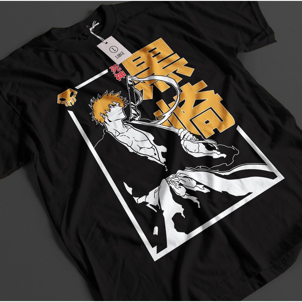 เสื้อยืดอนิเมะIchigo Bankai ลายByakuya,Aizen,Zaraki เหมาะสำหรับทั้งชายและหญิง