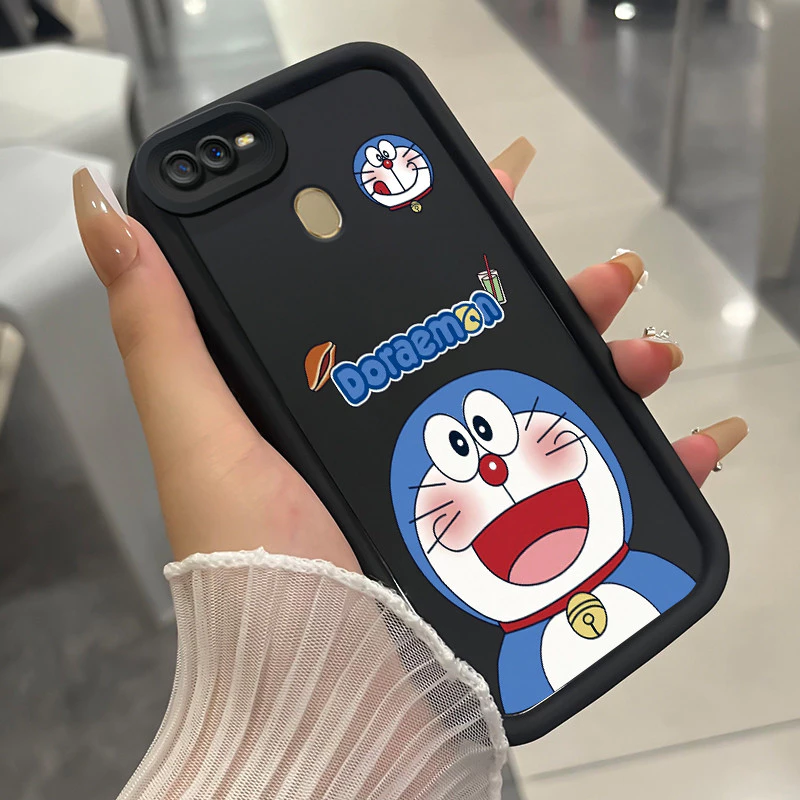 เคสสำหรับ OPPO A7 A5s A12 A12S A11k เคสโทรศัพท์แมวสามสีซิลิโคนกันกระแทก