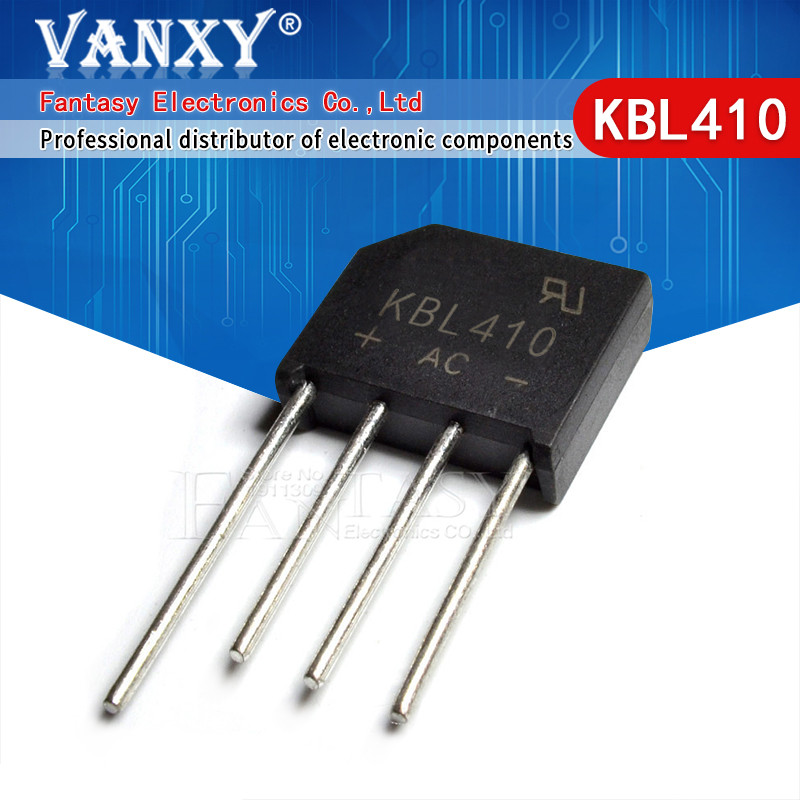 5PCS KBL410 KBL-410 4A 1000V เฟสเดียวไดโอดสะพานวงจรเรียงกระแส KBL406 KBL610 KBL608 KBL06 KBL10 KBL60