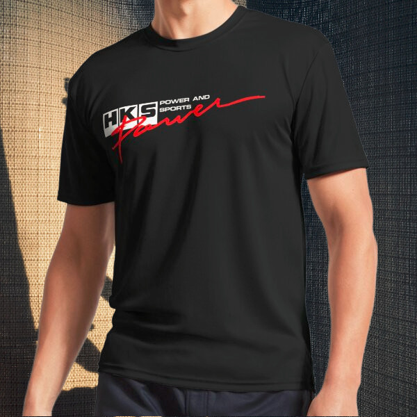 เสื้อยืดผู้ชาย Hks-Power Active T-Shirt Logo ขนาดจาก S ถึง 3XL