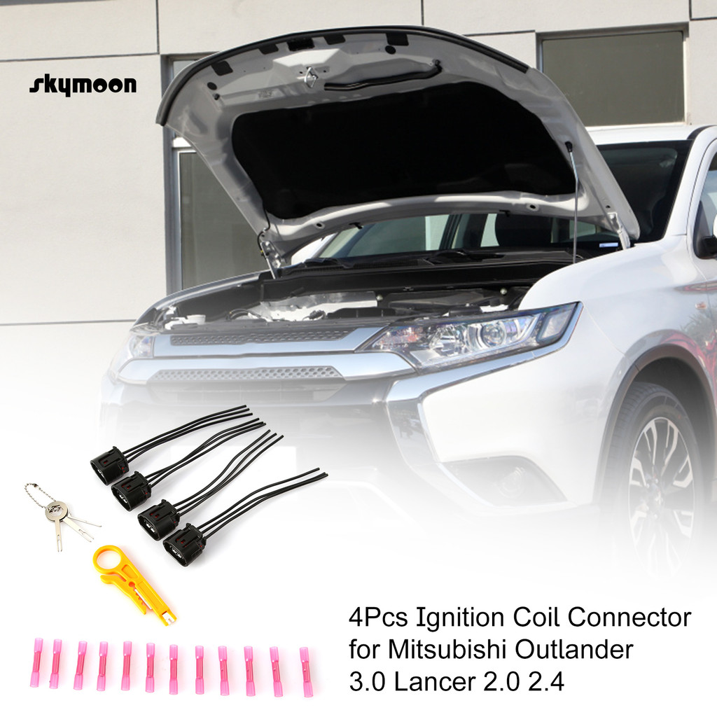 SKYM- 4 ชิ้นคอยล์จุดระเบิดเชื่อมต่อ 1832A016 สําหรับ Mitsubishi Outlander 3.0 Lancer 2.0 2.4