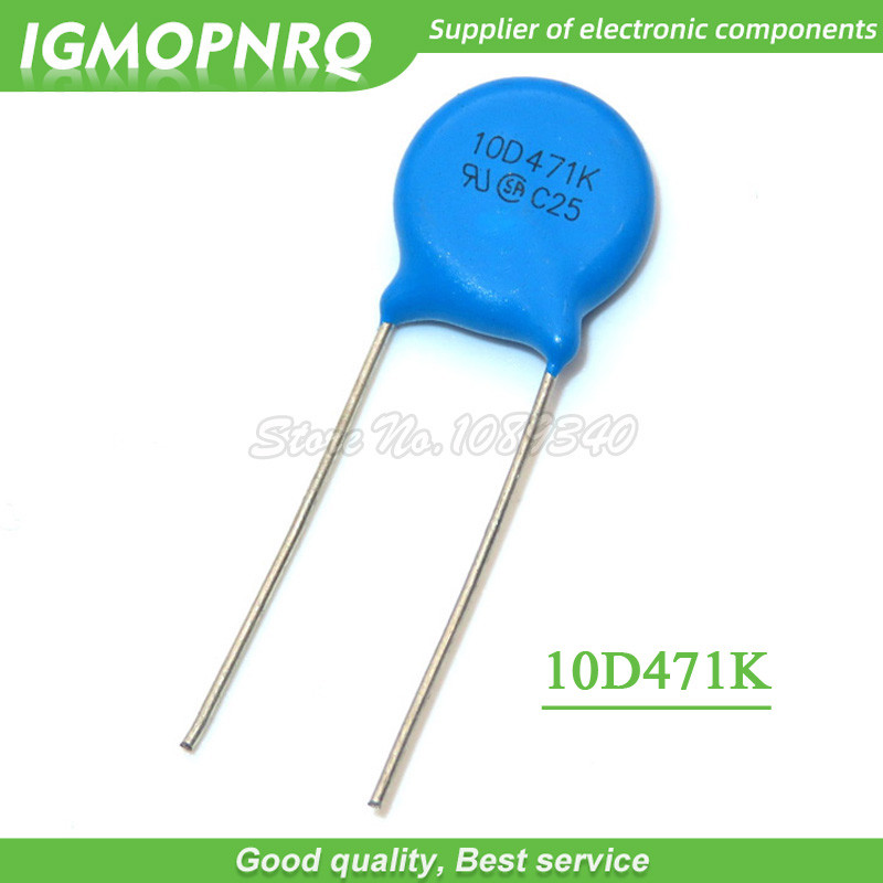 10 ชิ้นวาริสเตอร์ 10D471K 470V piezoresistor 10D471 IGMOPNRQ