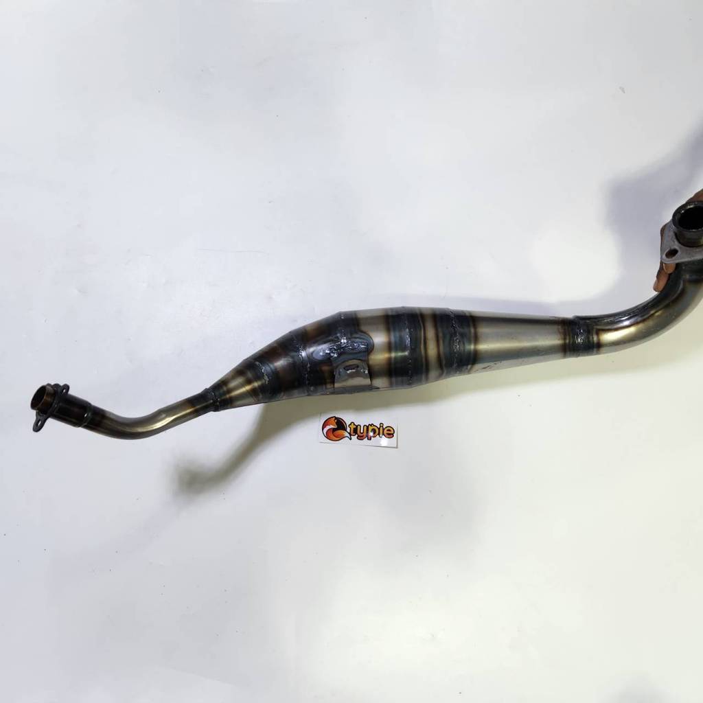 คอท่อ งานดิบ JR ลอดท้อง คอท่อทดแทนท่อเดิมติดรถ แแถมฟรี ปลายท่อ SJR สีดำ จุกเลส