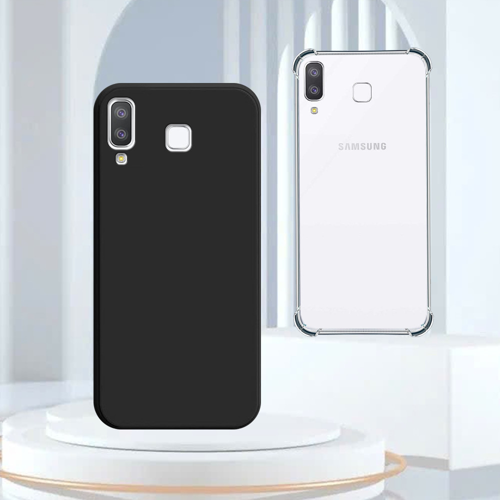 เคส Samsung A8 Star / A9 Star ฝาครอบด้านในกันกระแทก tpu ยืดหยุ่นสีดํา