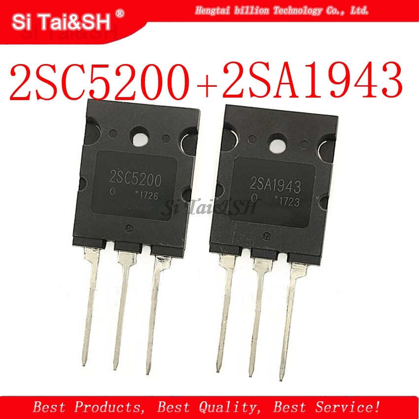 8 ชิ้น/ล็อต 4 ชิ้น A1943 + 4 ชิ้น C5200 2SA1943 2SC5200 ถึง 3P คู่เครื่องขยายเสียงหลอดใหม่เดิม