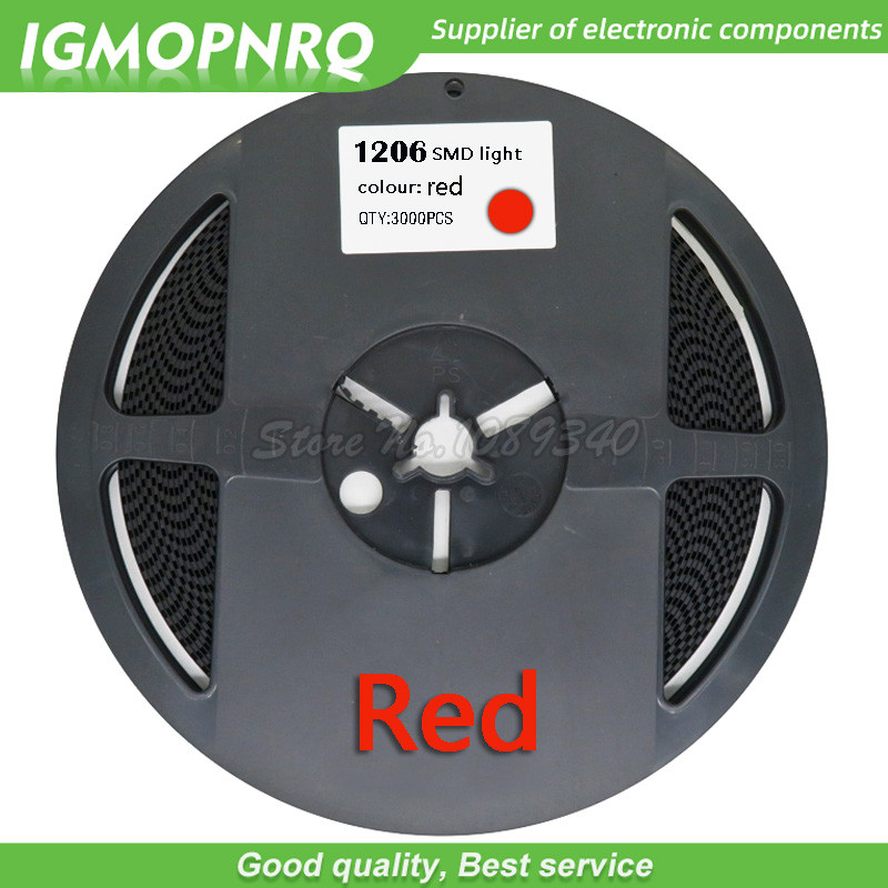 1reel 3000PCS 1206 SMD LED ไดโอดสีแดง LED IGMOPNRQ