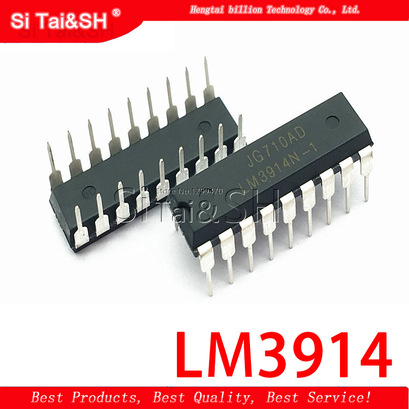 5PCS LM3914 LM3914N 1 LED DIP18