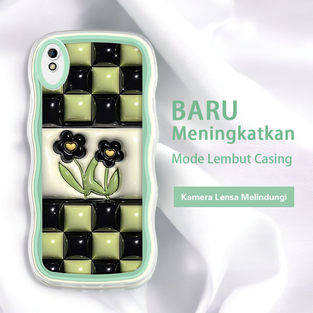 HIJAU Jasouwe Redmi 6 6A 7 8 8A Pro 9 9A 9I 9AT 9C 10A 10C 10 5G 13 13C POCO C65 ล่าสุด HP ปลอกดอกไม