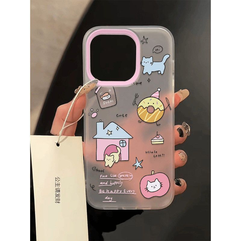 Dreamy Cat Donut Case Hp Vivo Y400 V50 Y19S Pro V60 Lite Y21D Y28 Iqoo Z10R 5G Y36 Y17 Y20S Iqoo Z10