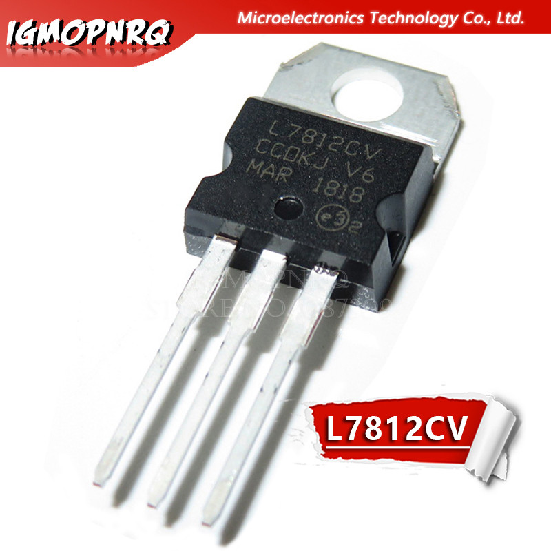 10 ชิ้น L7812CV L7812 KA7812 MC7812 ตัวควบคุมแรงดันไฟฟ้า 12V 1.5A TO-220