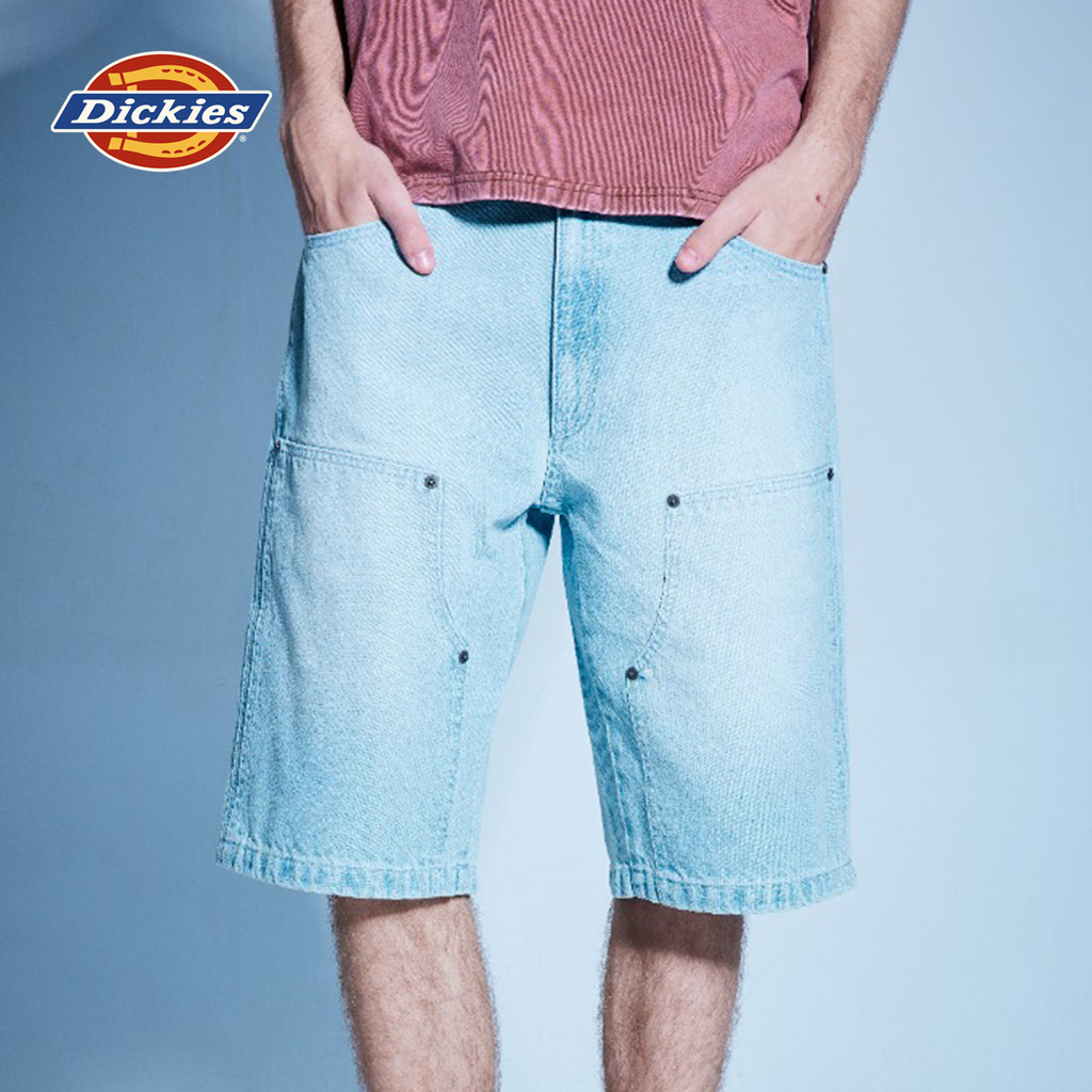 DICKIES MENS SHORTS - VINTAGE AGED BLUE กางเกง กางเกงขาสั้น ผู้ชาย