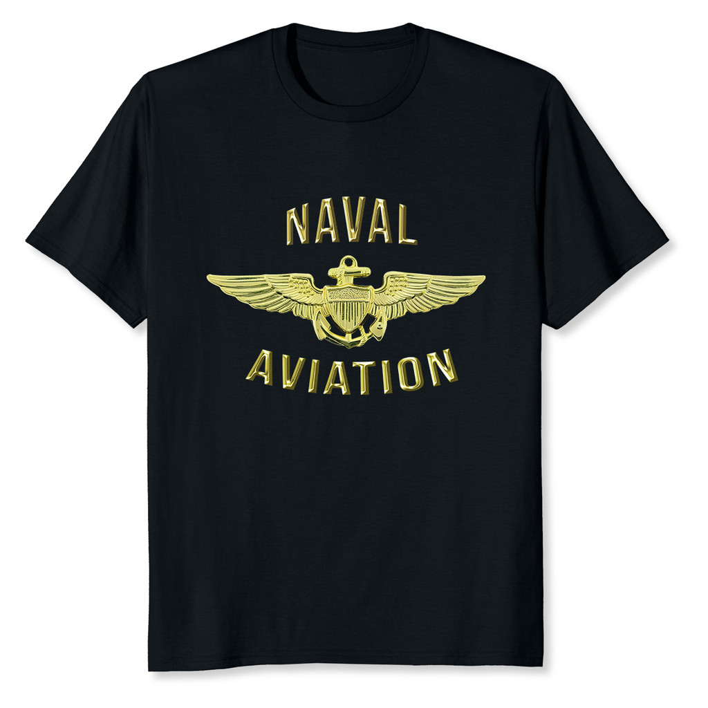 เสื้อยืดพร้อมปัก Naval Aviation Wings Patch