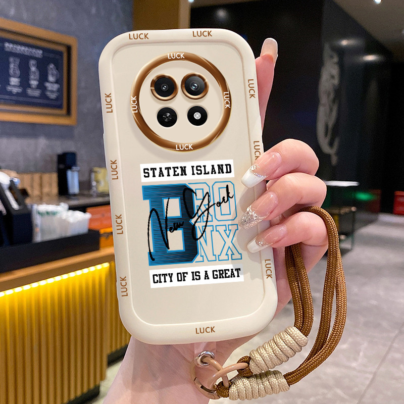 กรณีRealme 12 5G 13 5G C65 5G Narzo 70X 5G Narzo N65 5Gการ์ตูนพร้อมเชือกเส้นเล็ก