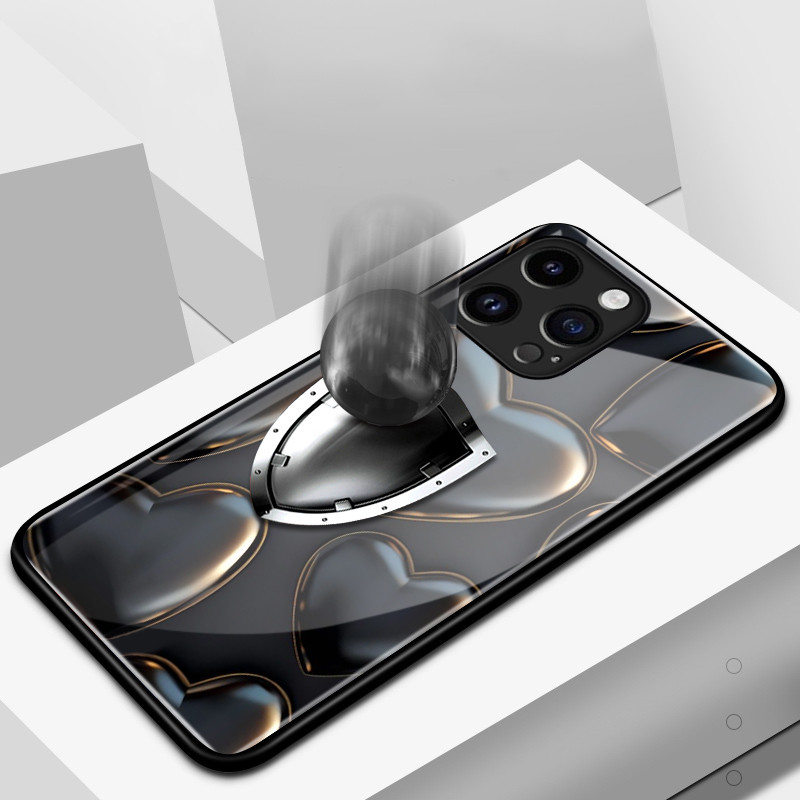 เคสสำหรับ OPPO Reno 7 5G Reno 7 Pro 5G Reno 6 5G Reno 6Z 5G เคสแก้วมีลายรูปหัวใจขั้นสูงทนต่อการขีดข่วนเคสโทรศัพท์ - รูปที่ 2