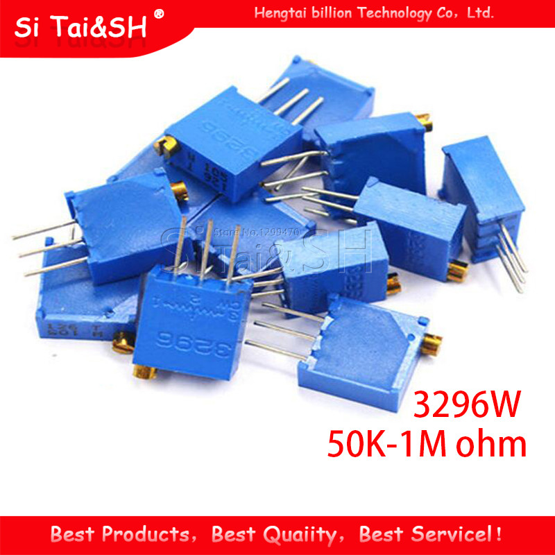 10pcs 3296W 3296 50 100 200 500 โอห์ม 1K 2K 5K 10K 20K 50K 100K 200K 500K 1M โอห์ม 103 100R 200R 500