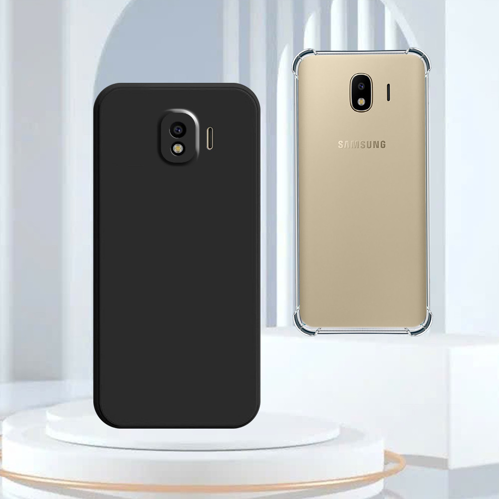 เคส Samsung J2 Pro / J2 Core / J4 ฝาครอบด้านในกันกระแทก tpu ยืดหยุ่นสีดํา