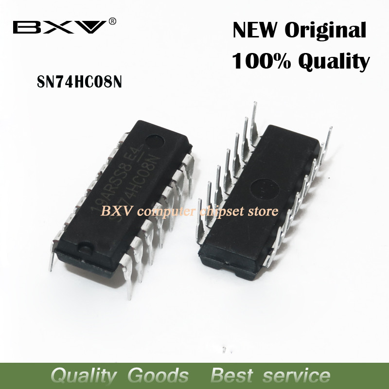 CR-10PCS SN74HC08N DIP14 SN74HC08 DIP 74HC08N 74HC08 DIP 14 ใหม่ IC