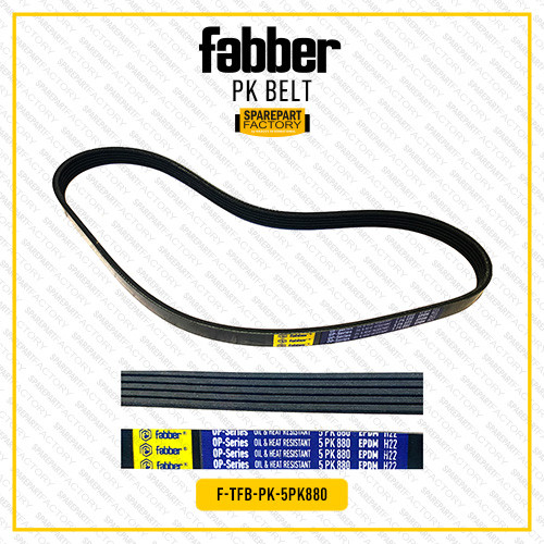 Fanbelt Fanbelt สายพาน V สายพานพัดลม Toyota Corolla Twincam 1.6/GTI 1.6 5PK880 FABER
