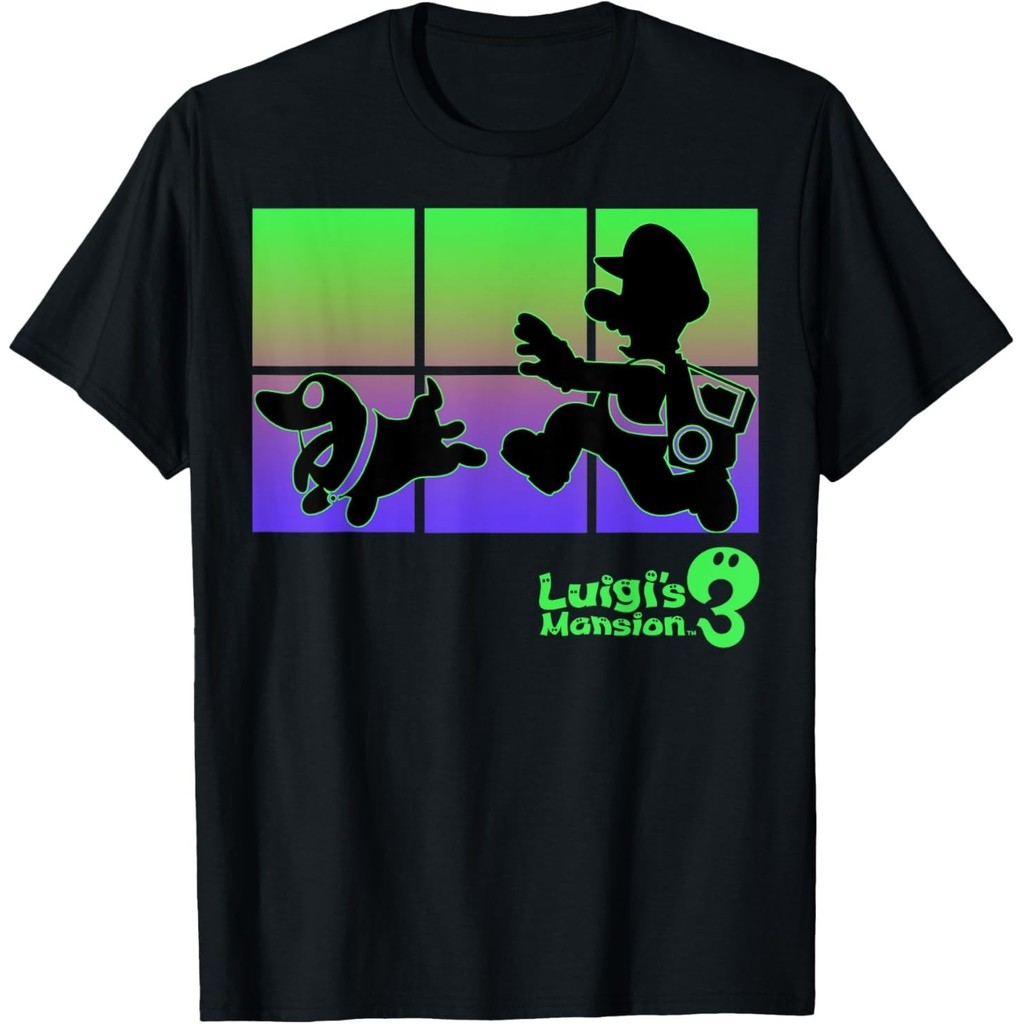 เสื้อยืด LuigiS Mansion 3 Luigi และ Polterpup Silhouette
