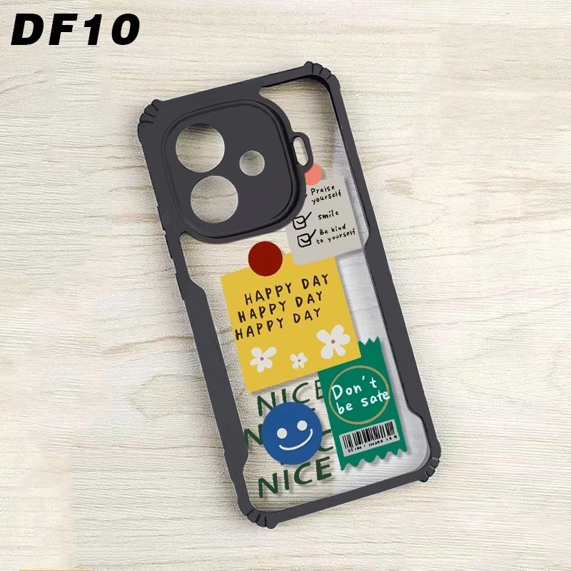 CASE CLEAR MOTIF FUSION SHOCKPROOF สําหรับ INFINIX 4 5 6+ 7 8 9 9 HD 10 PLUS HD ZERO 8 ZERO 20 ZERO 