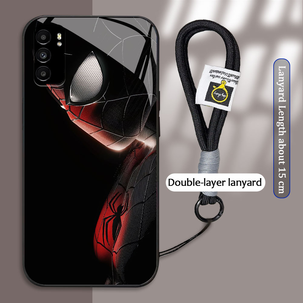 OPPO Reno 2z 2f 3 4 5 6 7 8 8T Z 11 LITE 12 F F27 F25 PRO 5G A93 A94  เคสกระจก สไปเดอร์แมน ขอบนุ่ม +