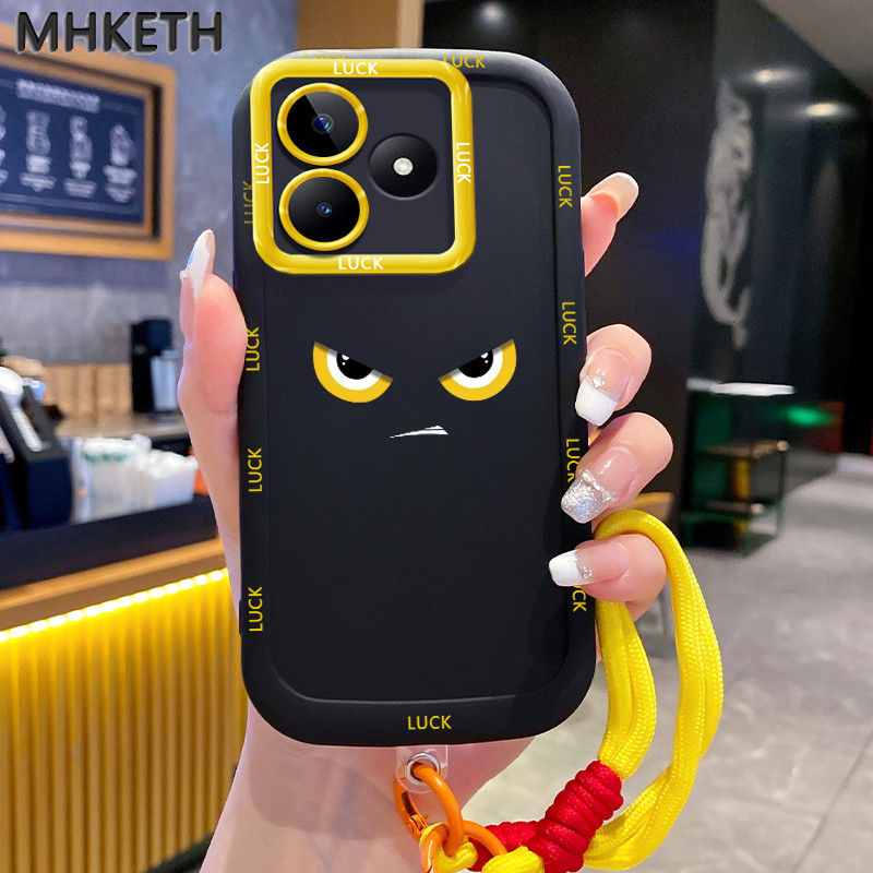 MHKETH เคสสำหรับ Realme C53 C51 C51s C35 Note 50 Narzo N53 50A Prime เคสโทรศัพท์ซิลิโคนกันกระแทกเชือกแขวนส่วนบุคคล