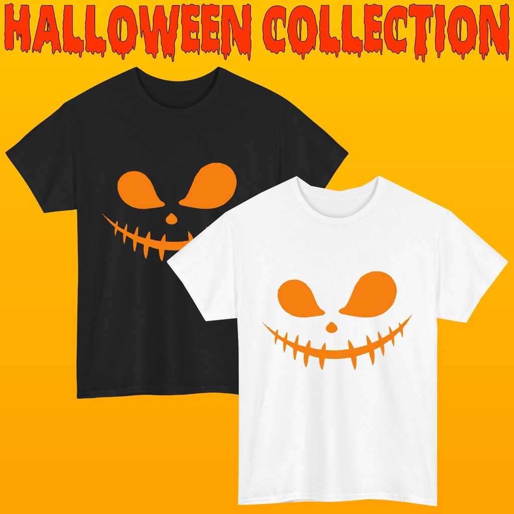 ฮาโลวีนน่ากลัว Face เสื้อยืด Jack Skellington น่ากลัว Face Spooky Festive Tee Top