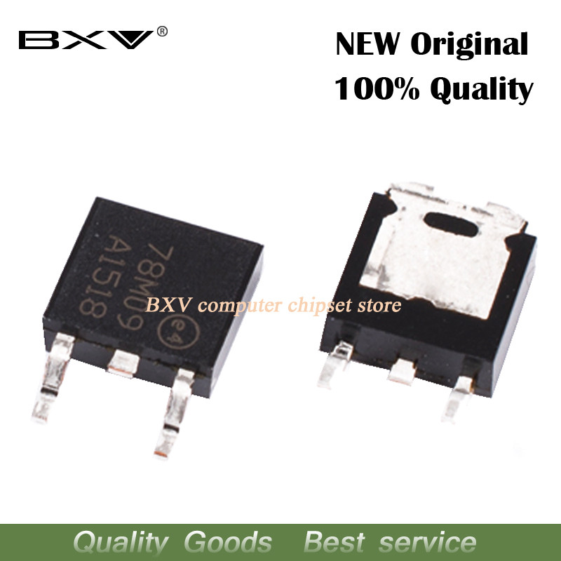 CR-10PCS L78M09CDT ถึง 252 78M09 SMD L78M09 TO252 สามขั้วตัวควบคุมใหม่และต้นฉบับ