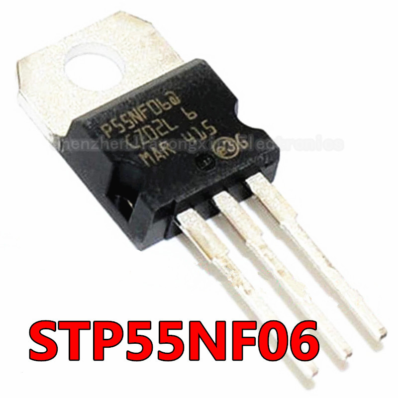 10PCS STP55NF06 ถึง 220 P55NF06 TO220 55NF06 ทรานซิสเตอร์ MOS FET ใหม่