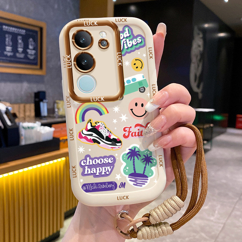 VIVO V29 5G V29E 5G V29 Pro 5G Case Anti-Fall พร้อมเชือกเส้นเล็ก