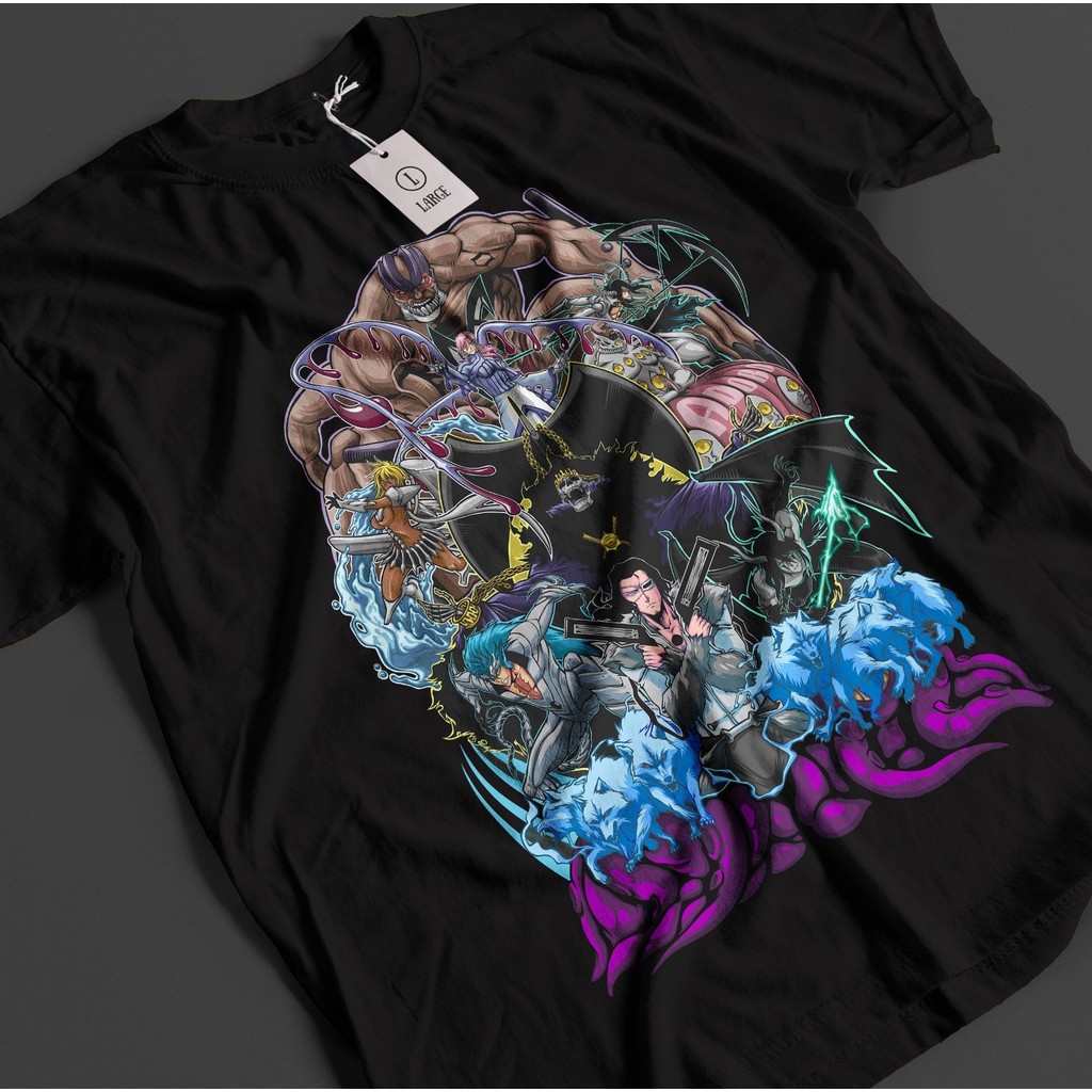 Bleach เสื้ออนิเมะ Espada Tshirt Ichigo Bankai เสื้อยืด Aizen Zaraki เสื้อยืด Unisex