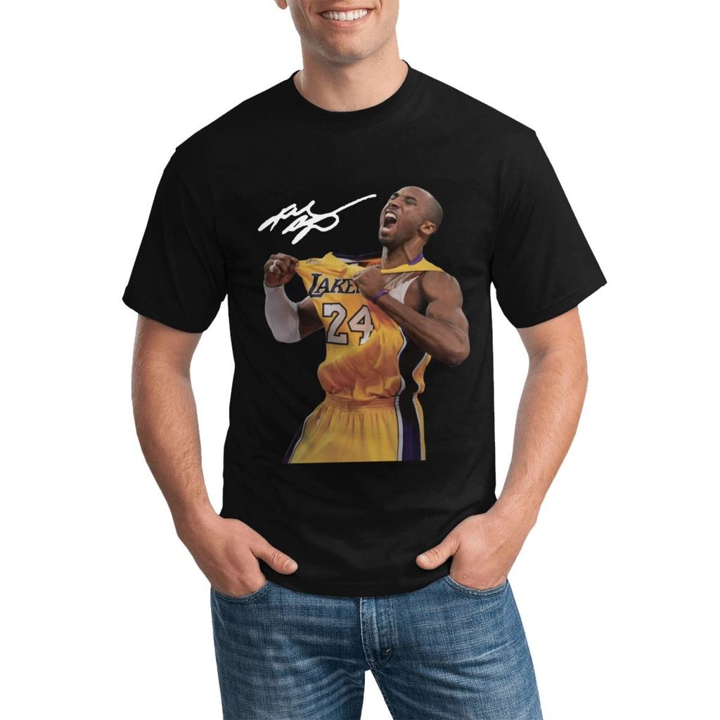 Kobe Bryant 24 Los Angeles Lakers Signature Essential เสื้อยืดผ้าฝ้ายขนาดบวกสําหรับตู้เสื้อผ้าของคุณ