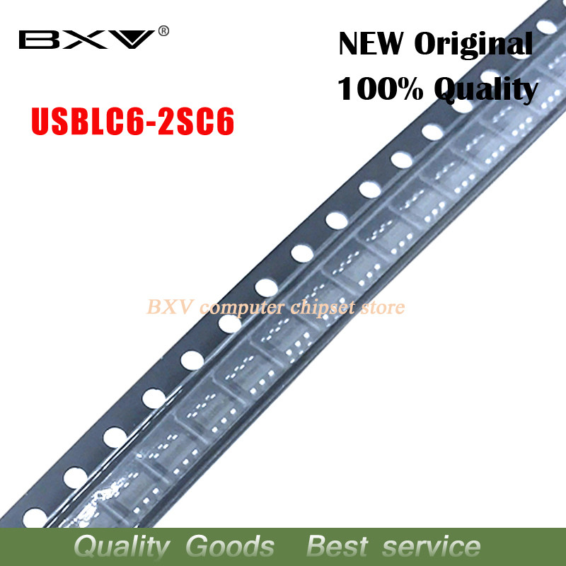 CR-10PCS USBLC6 2SC6 SOT23 6 USBLC6 SOT UL26 SOT23 IC ใหม่และต้นฉบับ