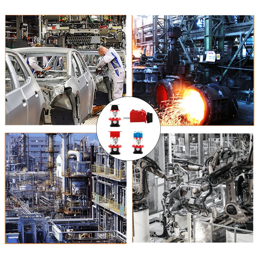 POS3pcs Miniature Circuit Breaker Lockout สําหรับล็อคสวิตช์ไฟฟ้าอุตสาหกรรม