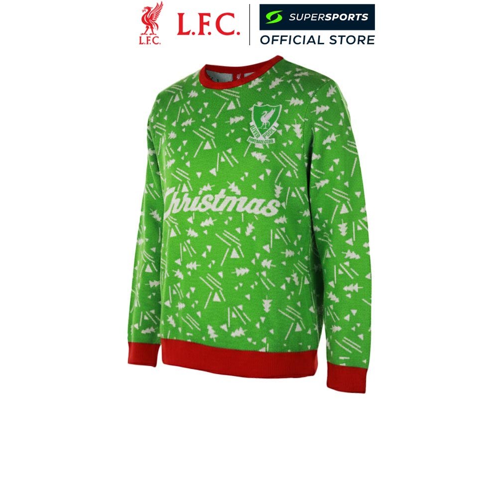 LFC Retro Christmas เสื้อผู้ชายแขนยาวลำลอง ลายคริสต์มาสสไตล์เรโทร