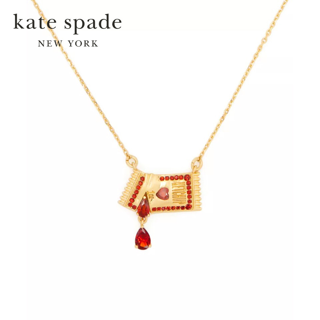 Kate Spade New York สร้อยคอพร้อมจี้รุ่น What A Snack Pendant KH543 600 สี Red/Multi