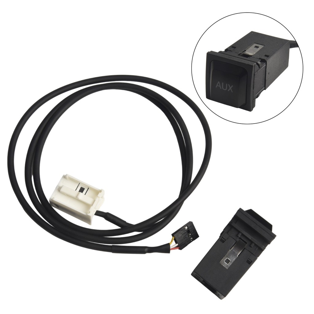[ราคาต่ํา]รถสําหรับ Dash Mount AUX Port Panel Interface Extension Cable Adapter สําหรับ RCD510 310