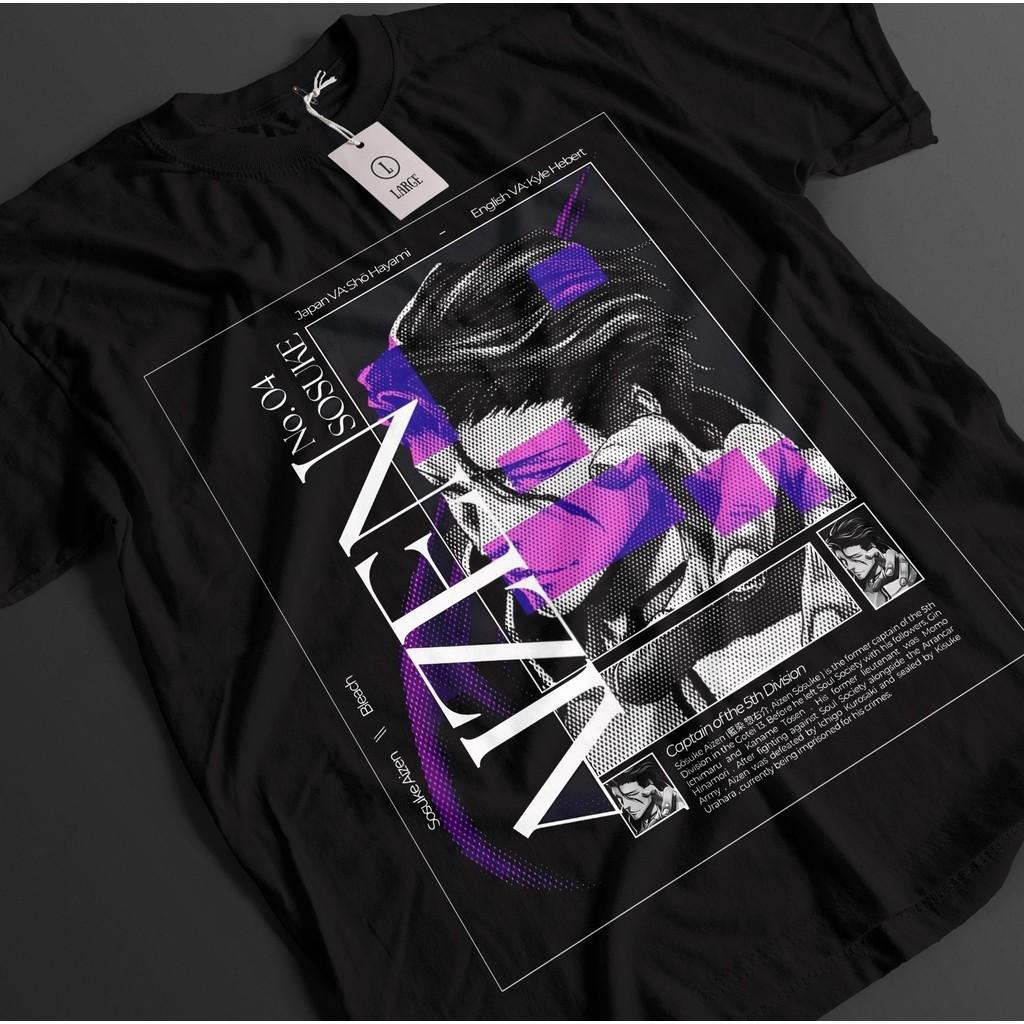 เสื้ออนิเมะฟอกขาว Aizen Tshirt Ichigo Bankai เสื้อยืด Yhwach Zaraki เสื้อยืด Unisex