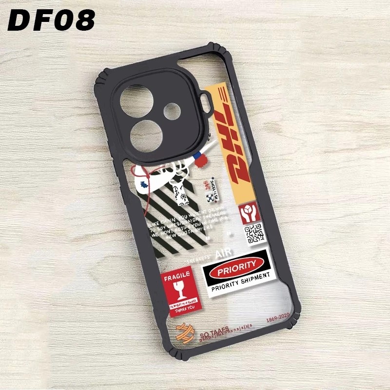 CASE CLEAR MOTIF FUSION SHOCKPROOF สําหรับ INFINIX 4 5 6+ 7 8 9 9 HD 10 PLUS HD ZERO 8 ZERO 20 ZERO 