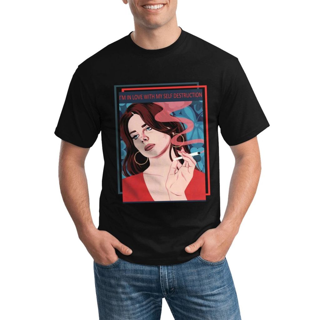 เสื้อยืดคอกลมแบบกำหนดเองของ Lana Del Rey น้ำหนักเบาทันสมัย