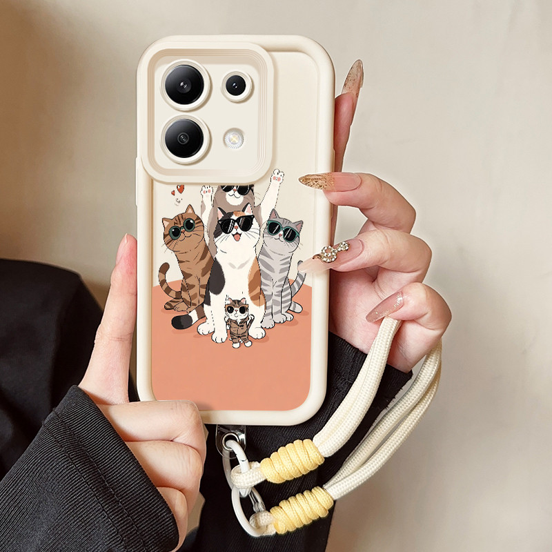 เคสสำหรับ Xiaomi POCO X6 5G Redmi Note 13 4G Note 13 5G Note 13 Pro 4G Note 13 Pro 5G เคสโทรศัพท์สายคล้อง