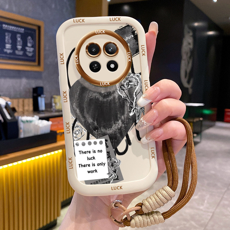 Realme 12 5G 13 5G C65 5G Narzo 70X 5G Narzo N65 5Gกรณีสร้างสรรค์พร้อมเชือกเส้นเล็ก