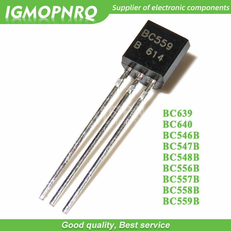 100pcs BC639 BC640 BC546B BC547B BC548B BC556B BC557B BC558B BC559B ในสาย triode ทรานซิสเตอร์ TO 92 