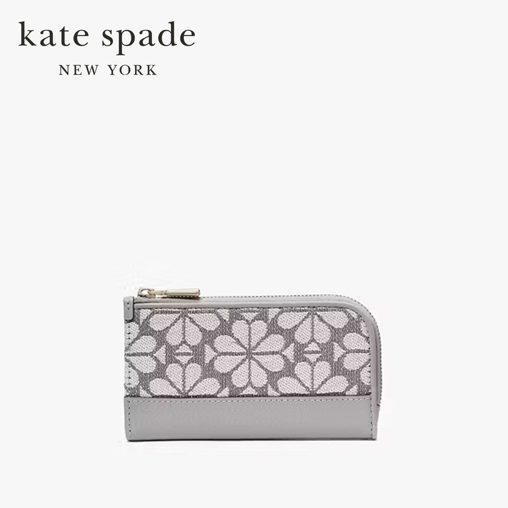 Kate Spade New York กระเป๋าสตางค์รุ่น Spade Flower Medium Bifold Wallet KG488 250 สี Dark Beige Multi