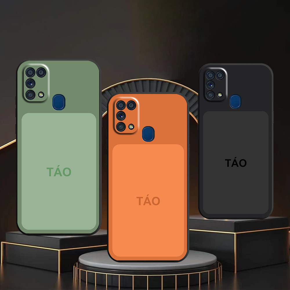 เคส Samsung M31 พิมพ์ลายสี apple