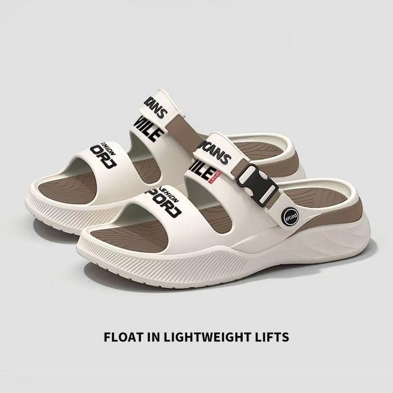 FOYA SHOES รองเท้ากีฬากลางแจ้งนุ่มสบายลื่นและสวมใส่ Unisex แฟชั่นสองสีออกแบบวัสดุ EVA สูง 4 ซม 025